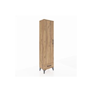 Arges Dolap 5 Raflı Tek Çekmeceli Tek Kapaklı 44x30x182 Çam-çam