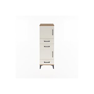 Arges Dolap 2 Raflı 3 Çekmeceli 2 Kapaklı 44x30x134 Çam-aytaşı