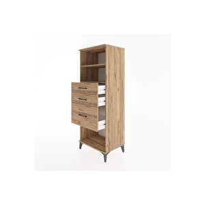 Hyperion Dolap 2 Raflı 3 Çekmeceli 60x44x163 Çam-çam