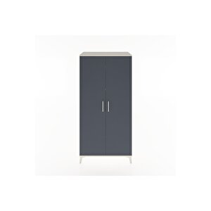 Hyperion Dolap 4 Raflı 2 Kapaklı 88x44x182 Aytaşı-antrasit