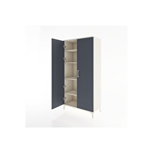 Hyperion Dolap 4 Raflı 2 Kapaklı 88x44x182 Aytaşı-antrasit