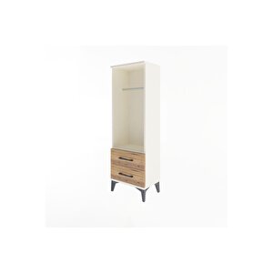 Arges Dolap Tek Raflı 2 Çekmeceli Tek Askılı 44x30x134 Aytaşı-çam