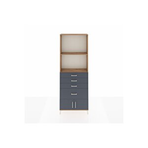 Arges Dolap 2 Raflı 4 Çekmeceli 2 Kapaklı 88x30x243 Çam-antrasit