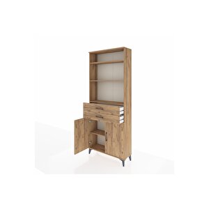 Arges Dolap 4 Raflı 2 Çekmeceli 2 Kapaklı 88x30x221 Çam-çam