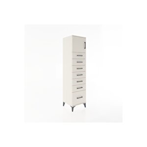 Hyperion Dolap Tek Raflı 7 Çekmeceli Tek Kapaklı 44x44x182 Aytaşı-aytaşı