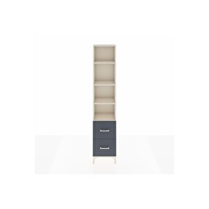 Arges Dolap 4 Raflı 2 Çekmeceli 44x30x221 Aytaşı-antrasit