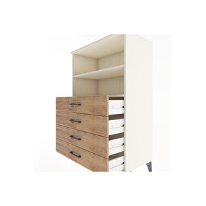 Hyperion Dolap 2 Raflı 4 Çekmeceli 88x44x134 Aytaşı-çam