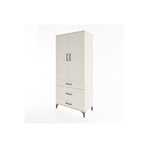 Hyperion Dolap 2 Raflı 3 Çekmeceli Tek Askılı 88x44x195 Aytaşı-aytaşı