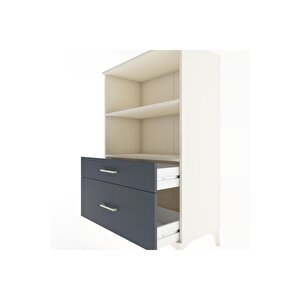 Hyperion Dolap 2 Raflı 2 Çekmeceli 88x44x134 Aytaşı-antrasit