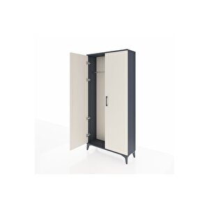 Arges Dolap 2 Kapaklı Tek Askılı 88x30x182 Antrasit-aytaşı