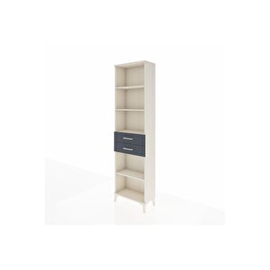 Arges Dolap 4 Raflı 2 Çekmeceli 60x30x221 Aytaşı-antrasit