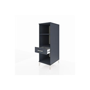 Kronos Dolap 2 Raflı Tek Çekmeceli 44x59x134 Antrasit-antrasit