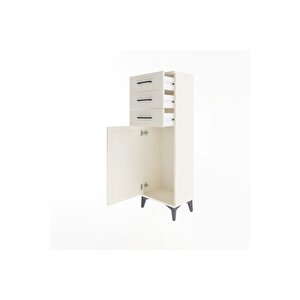 Arges Dolap 3 Çekmeceli Tek Kapaklı 44x30x134 Aytaşı-aytaşı