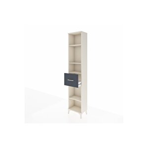 Arges Dolap 4 Raflı Tek Çekmeceli 44x30x221 Aytaşı-antrasit