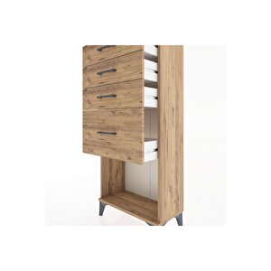 Hyperion Dolap 4 Çekmeceli 60x44x134 Çam-çam