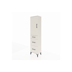 Arges Dolap 3 Raflı 3 Çekmeceli Tek Kapaklı 44x30x182 Aytaşı-aytaşı