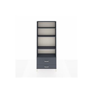 Arges Dolap 4 Raflı 2 Çekmeceli 88x30x221 Antrasit-antrasit