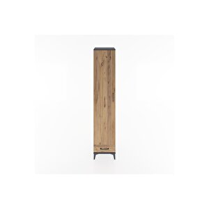 Hyperion Dolap 5 Raflı Tek Çekmeceli Tek Kapaklı 44x44x221 Antrasit-çam