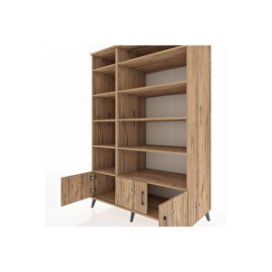 Kronos Dolap 10 Raflı 3 Kapaklı 132x59x195 Çam-çam/çam