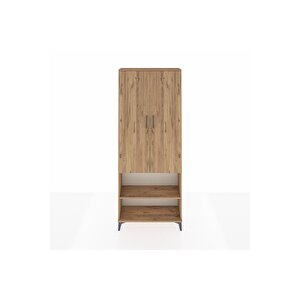 Arges Dolap 4 Raflı 2 Kapaklı 88x30x221 Çam-çam
