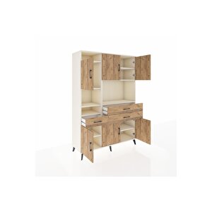 Hyperion Gardrop 9 Raflı 3 Çekmeceli 6 Kapaklı 132x44x195 Aytaşı-çam