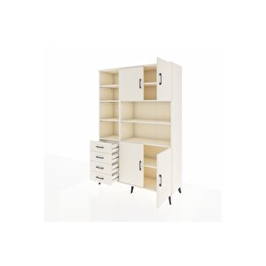 Hyperion Gardrop 9 Raflı 4 Çekmeceli 4 Kapaklı 132x44x195 Aytaşı-aytaşı