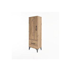 Arges Dolap Tek Raflı Tek Çekmeceli Tek Askılı 44x30x134 Çam-çam