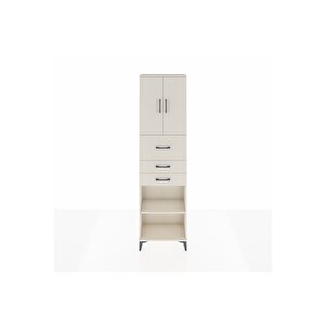 Arges Dolap 3 Raflı 3 Çekmeceli 2 Kapaklı 60x30x221 Aytaşı-aytaşı