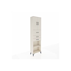 Arges Dolap 3 Raflı 3 Çekmeceli 2 Kapaklı 60x30x221 Aytaşı-aytaşı