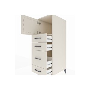 Kronos Dolap Tek Raflı 4 Çekmeceli Tek Kapaklı 44x59x134 Aytaşı-aytaşı