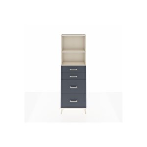 Arges Dolap 2 Raflı 4 Çekmeceli 60x30x182 Aytaşı-antrasit