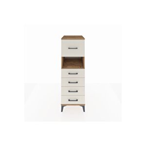 Kronos Dolap Tek Raflı 5 Çekmeceli 44x59x134 Çam-aytaşı