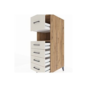 Kronos Dolap Tek Raflı 5 Çekmeceli 44x59x134 Çam-aytaşı