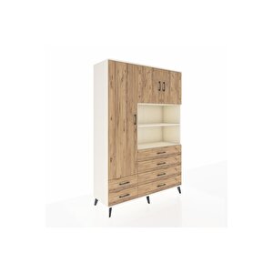 Hyperion Gardrop 8 Raflı 6 Çekmeceli 3 Kapaklı 132x44x195 Aytaşı-çam