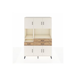 Hyperion Dolap 9 Raflı 3 Çekmeceli 6 Kapaklı 132x44x195 Aytaşı-aytaşı/çam