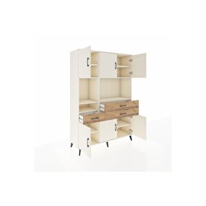 Hyperion Dolap 9 Raflı 3 Çekmeceli 6 Kapaklı 132x44x195 Aytaşı-aytaşı/çam