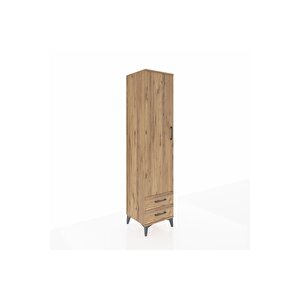 Hyperion Dolap 2 Raflı 2 Çekmeceli Tek Askılı 44x44x195 Çam-çam