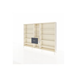 Arges Dolap 11 Raflı 3 Çekmeceli  220x30x163 Aytaşı-aytaşı/antrasit