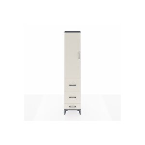 Arges Dolap 2 Raflı 3 Çekmeceli Tek Askılı 44x30x221 Antrasit-aytaşı