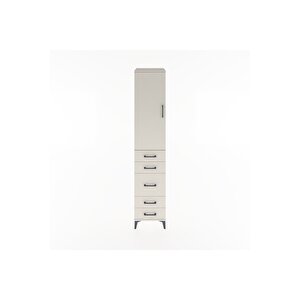 Hyperion Dolap 2 Raflı 5 Çekmeceli Tek Askılı 44x44x221 Aytaşı-aytaşı