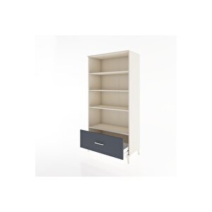 Hyperion Dolap 4 Raflı Tek Çekmeceli 88x44x182 Aytaşı-antrasit