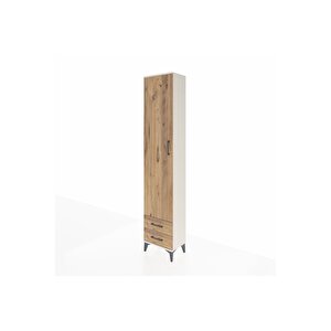 Arges Dolap 2 Raflı 2 Çekmeceli Tek Askılı 44x30x221 Aytaşı-çam