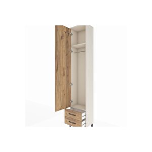 Arges Dolap 2 Raflı 2 Çekmeceli Tek Askılı 44x30x221 Aytaşı-çam