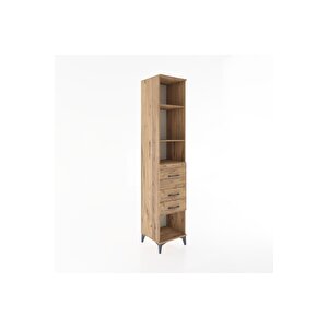 Hyperion Dolap 3 Raflı 3 Çekmeceli 44x44x221 Çam-çam