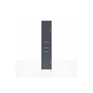 Arges Dolap 3 Raflı 3 Çekmeceli 2 Kapaklı 44x30x221 Aytaşı-antrasit