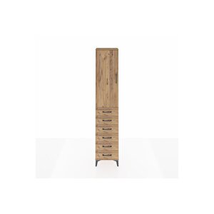 Arges Dolap 2 Raflı 6 Çekmeceli Tek Askılı 44x30x221 Çam-çam