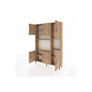 Arges Gardrop 9 Raflı 6 Kapaklı 132x30x195 Çam-çam