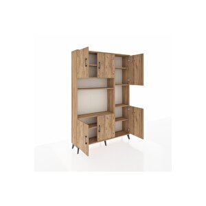 Arges Gardrop 9 Raflı 6 Kapaklı 132x30x195 Çam-çam