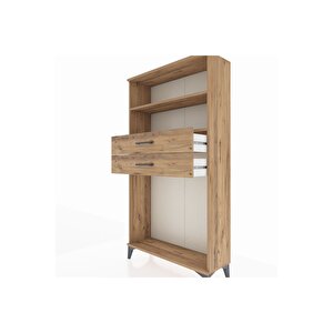 Arges Dolap 2 Raflı 2 Çekmeceli 88x30x163 Çam-çam