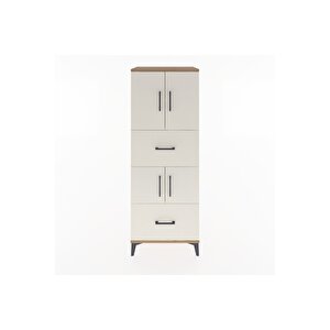 Hyperion Dolap 3 Raflı 2 Çekmeceli 4 Kapaklı 60x44x163 Çam-aytaşı